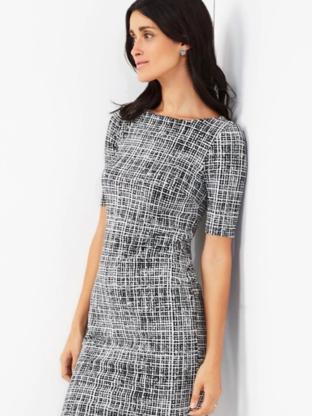 A Pea in the Pod Women’s Maternity Textured Bodycon Midi Dress Black S Career